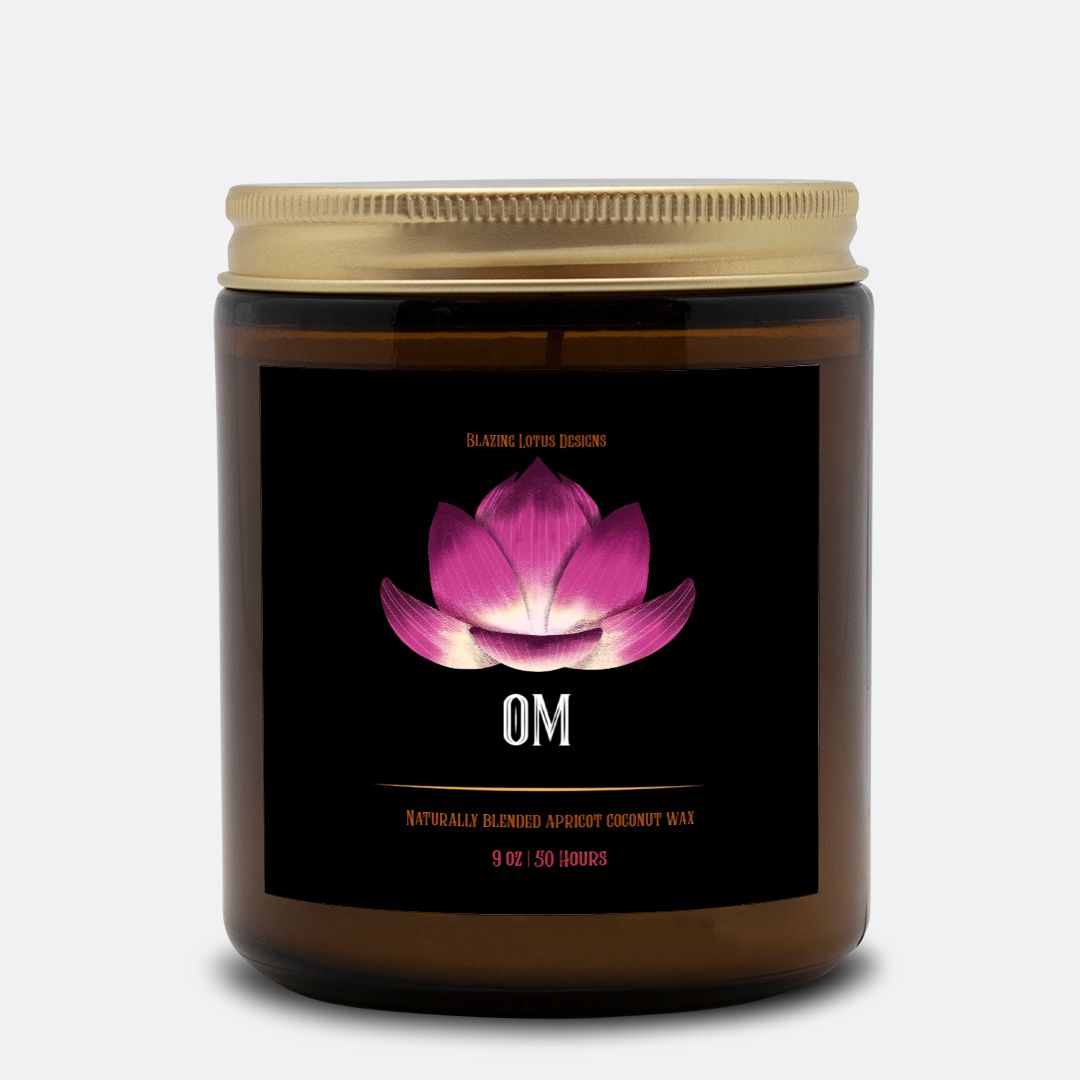 9 oz. Amber Jar OM Candle