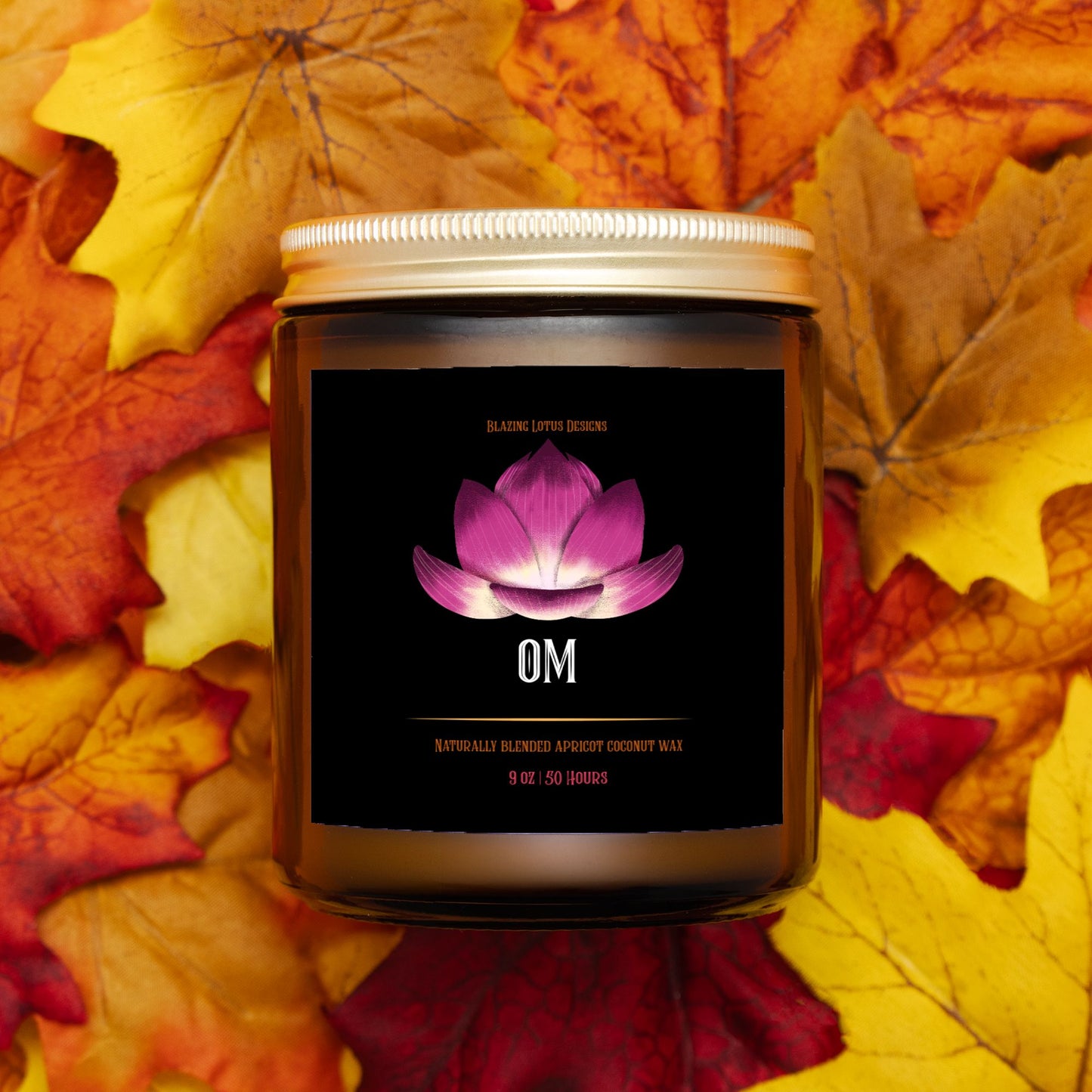 9 oz. Amber Jar OM Candle