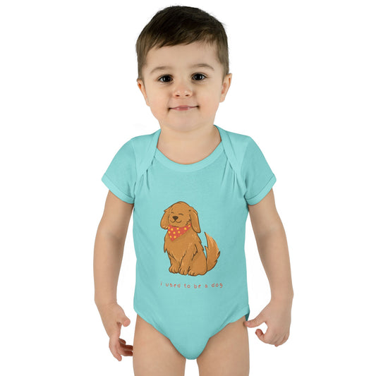 Absolutely Adorable "I Used to be a Dog" Infant Baby Rib Bodysuit