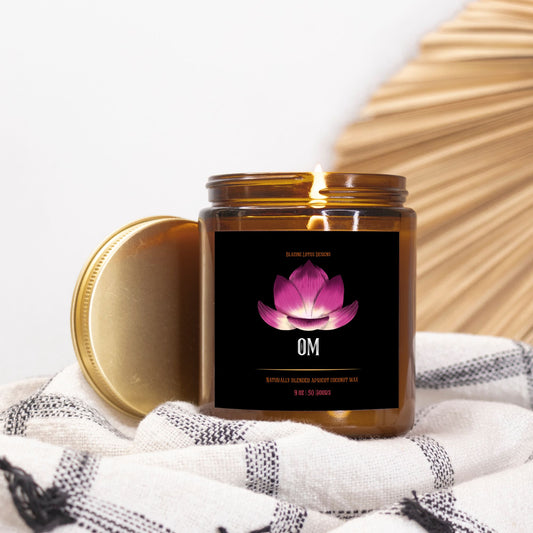 9 oz. Amber Jar OM Candle
